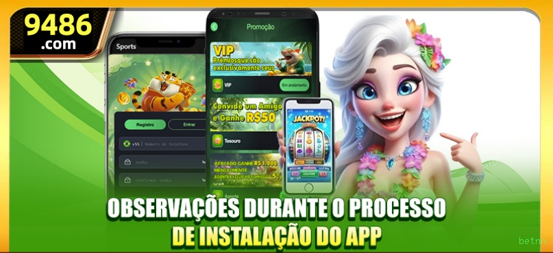 Aplicativo móvel betnn para iOS e Android